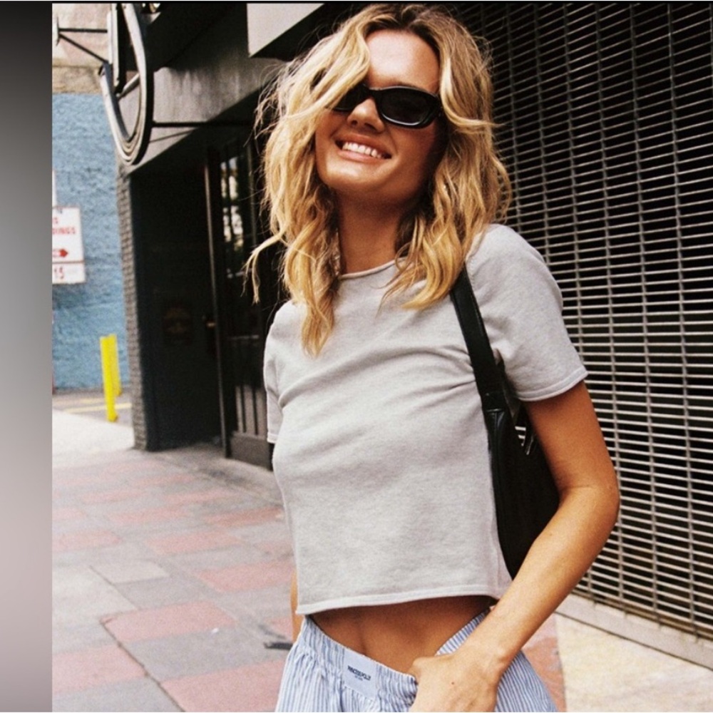 Princess Polly Colton Tee Grey